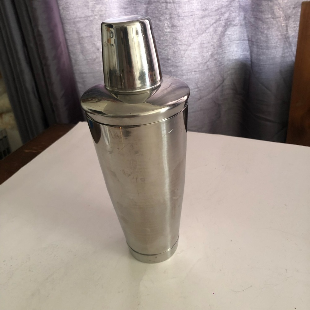 Stainless Steel Cocktail Shaker / bar accessories/ man cave/ lady cave- used